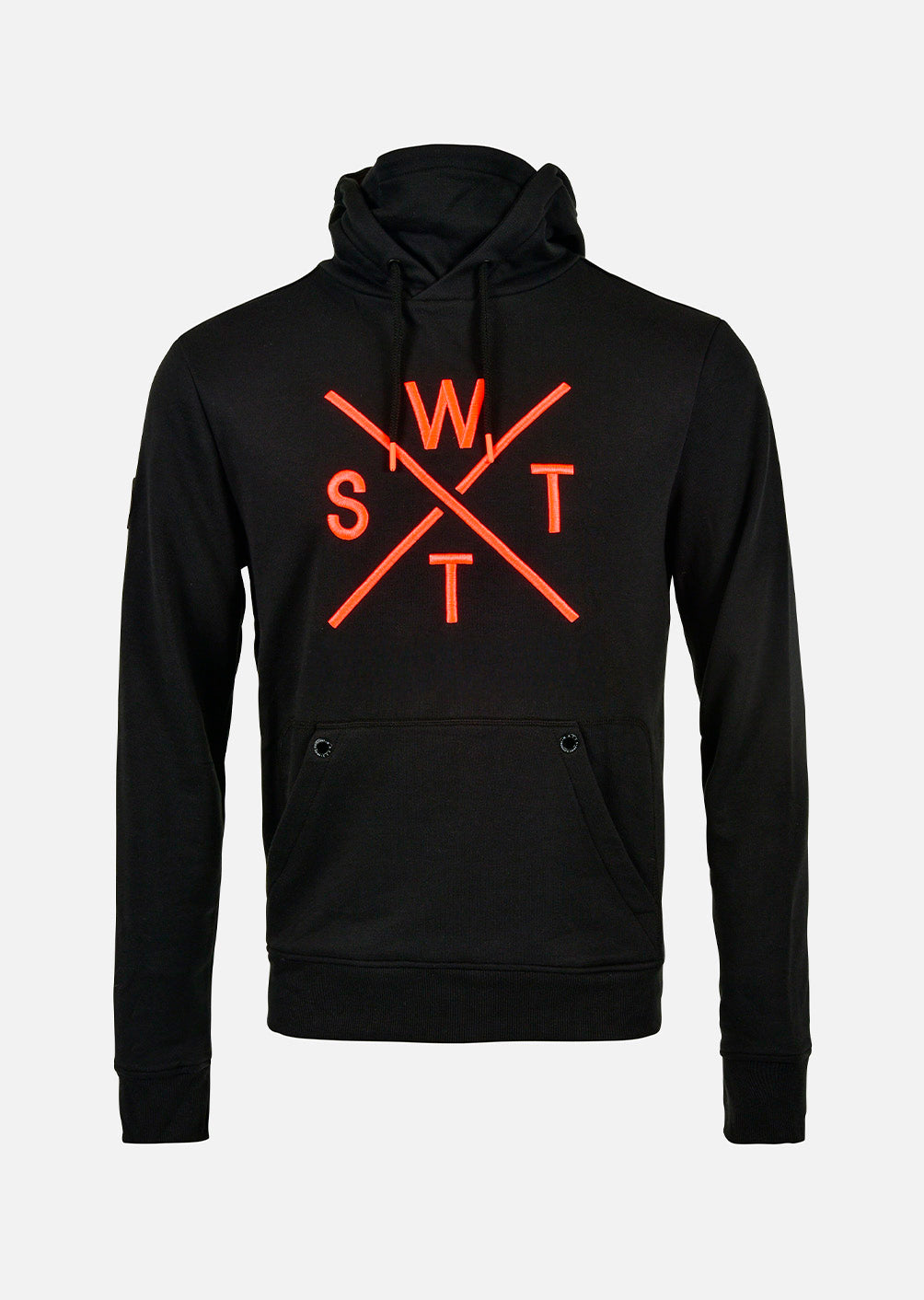 Spray Hoodie - Black / Fluorescent Orange