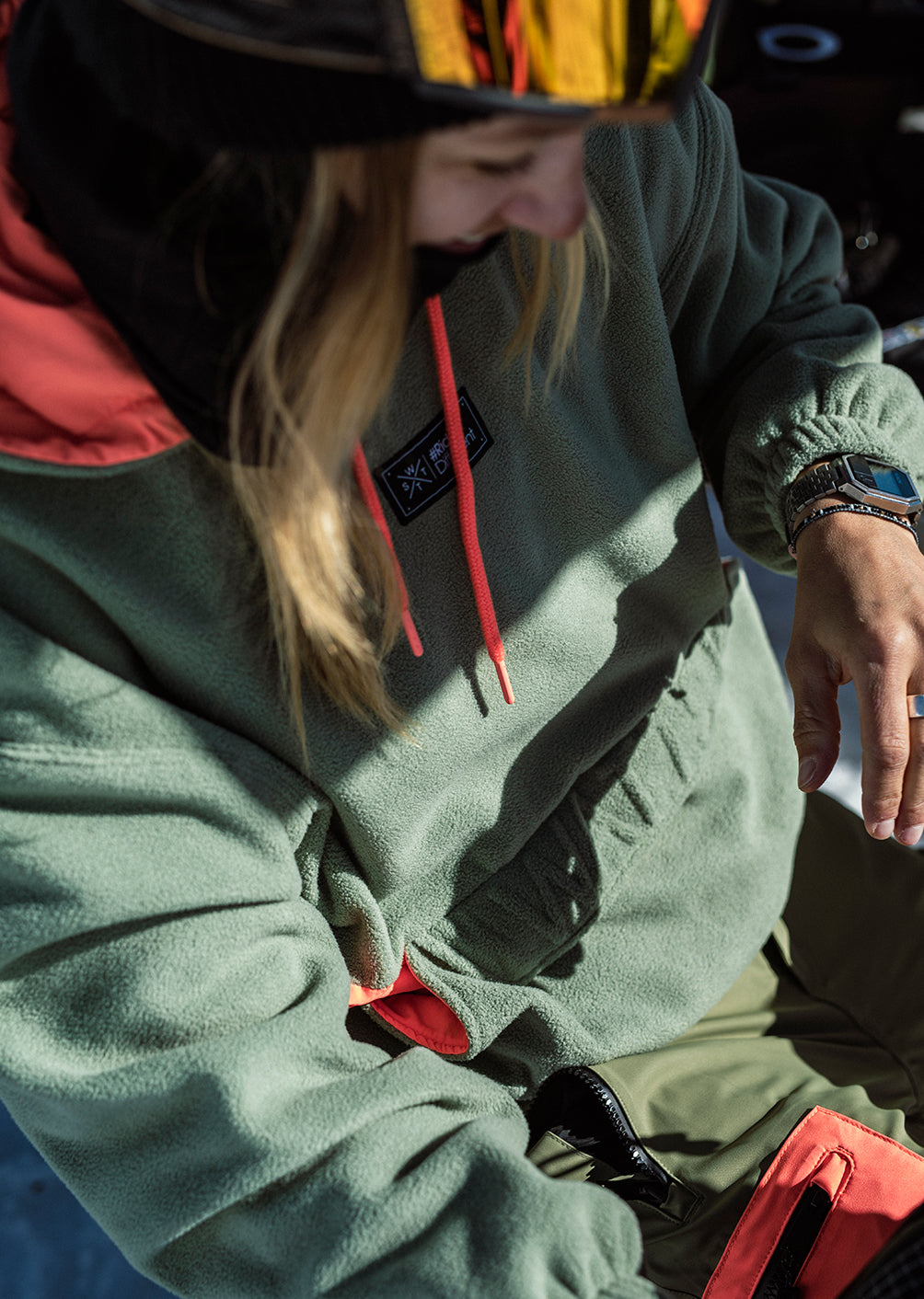 Fleece-Sweatshirt Upside – Olive