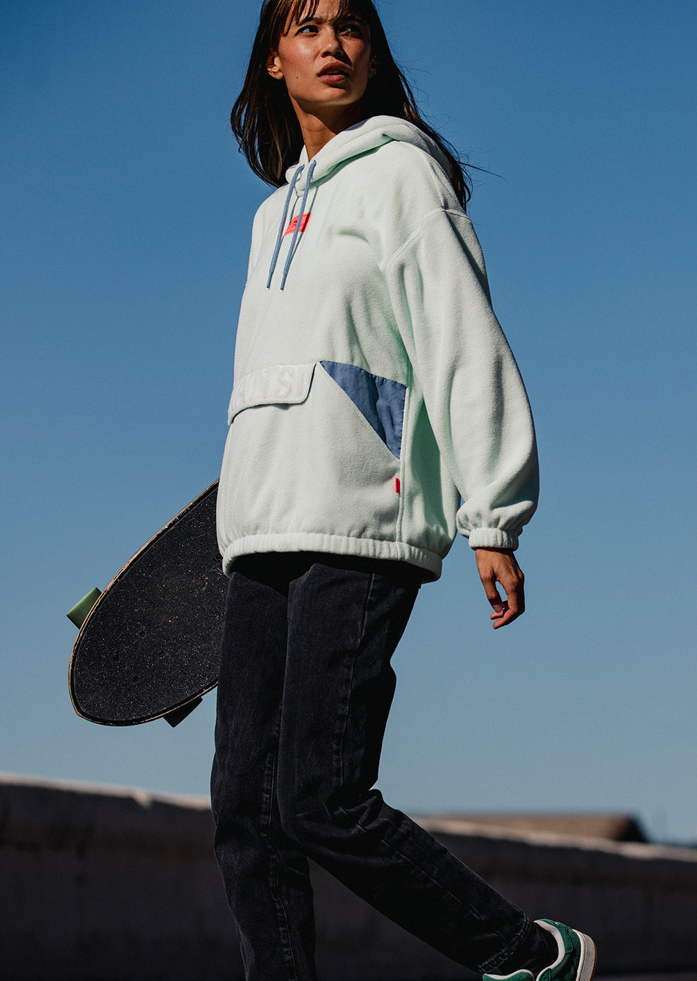 Upside Fleece Sweatshirt - Light Green | WATTS – Watts-team