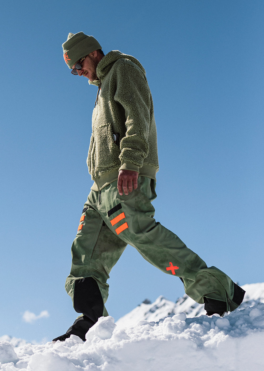 X-Block Kapuzen-Fleecejacke – Oliv