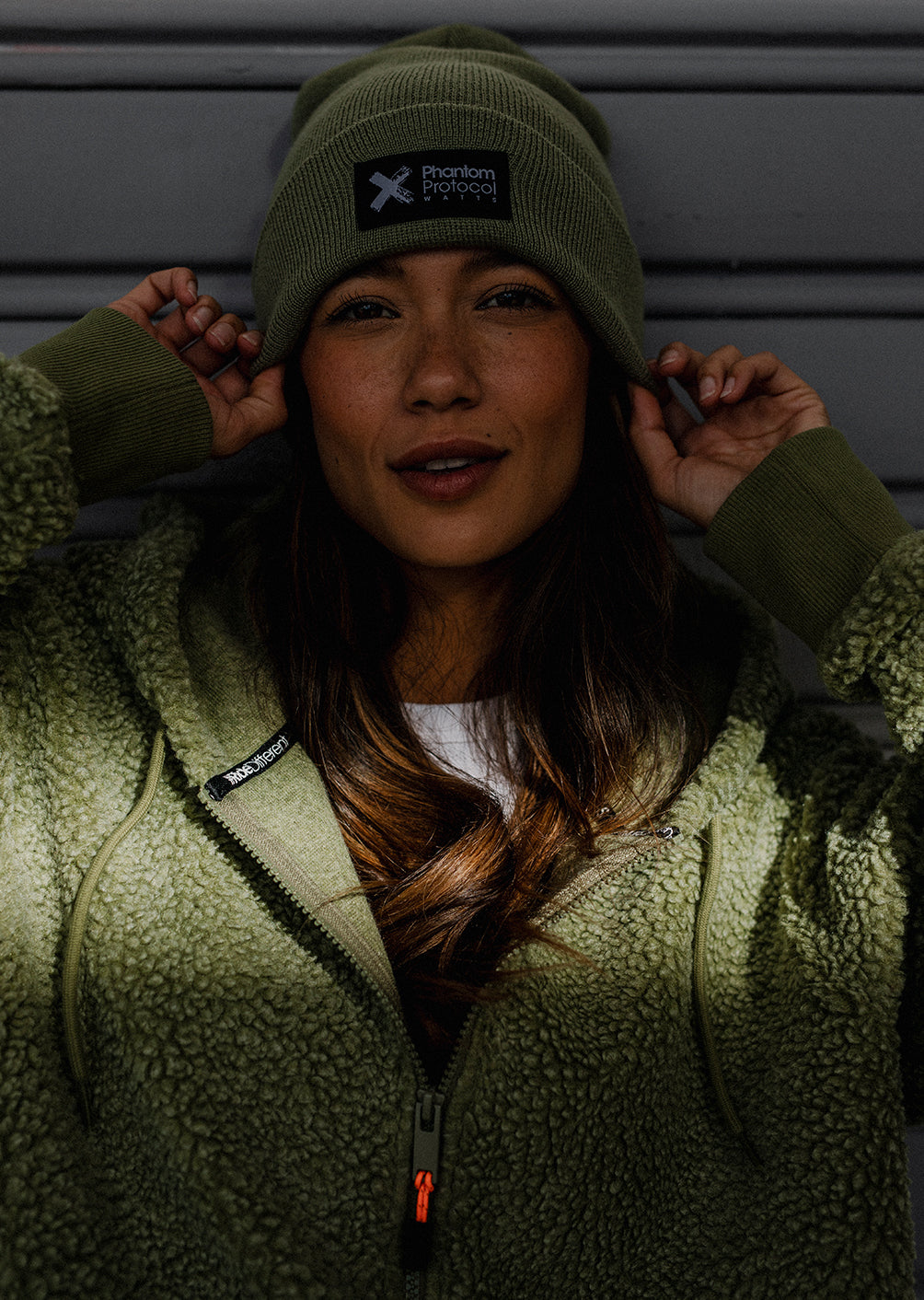 X-Block Kapuzen-Fleecejacke – Oliv