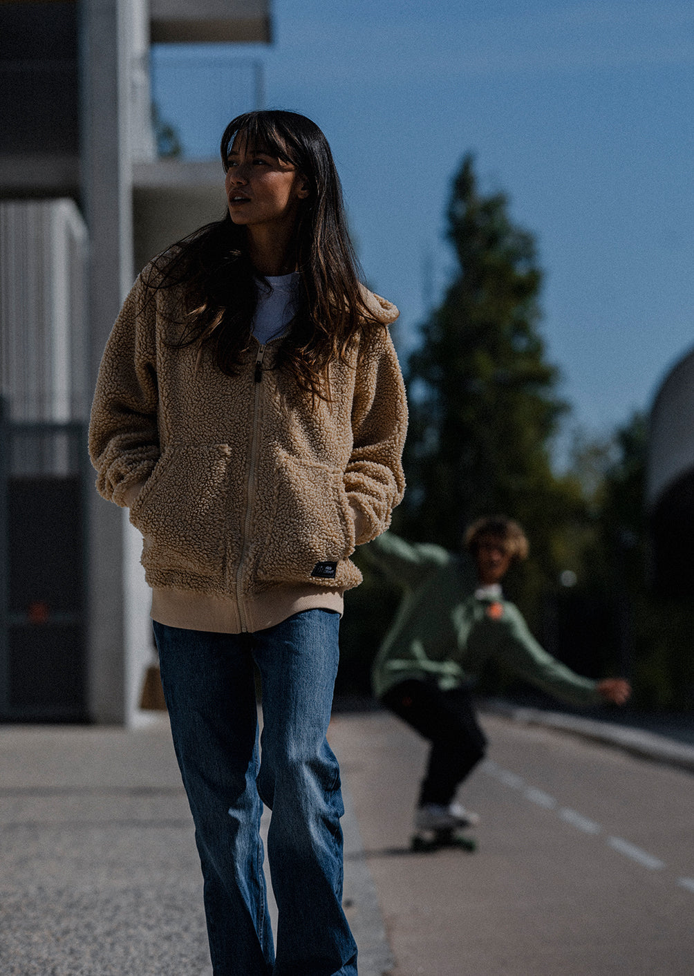 Polaire à Capuche X-Block - Beige