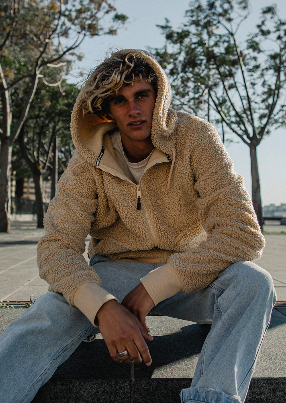 Polaire à Capuche X-Block - Beige