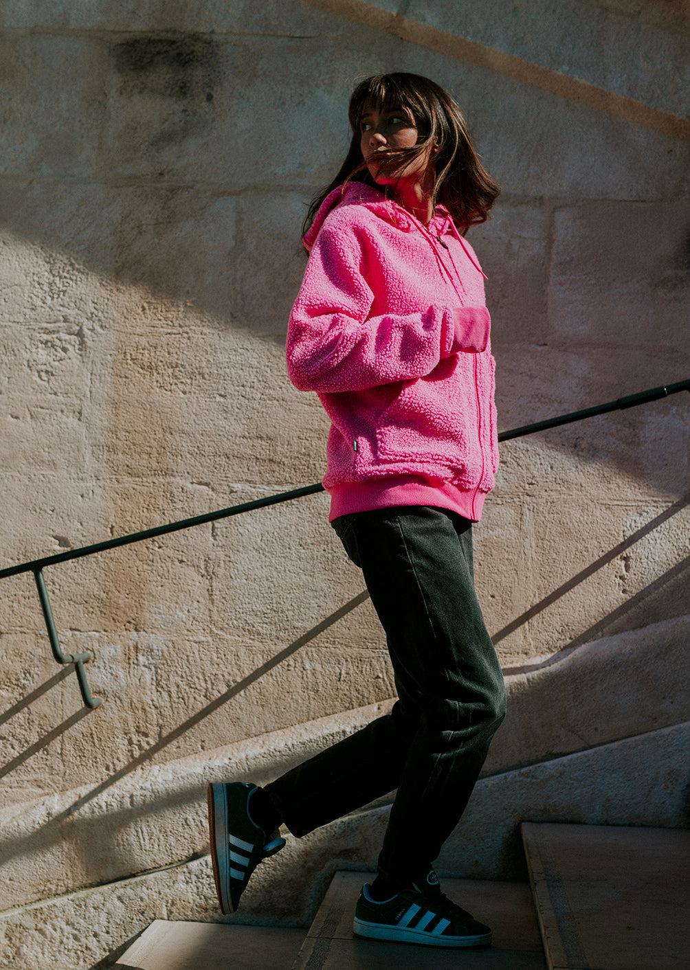 X-Block Kapuzen-Fleece - Rosa