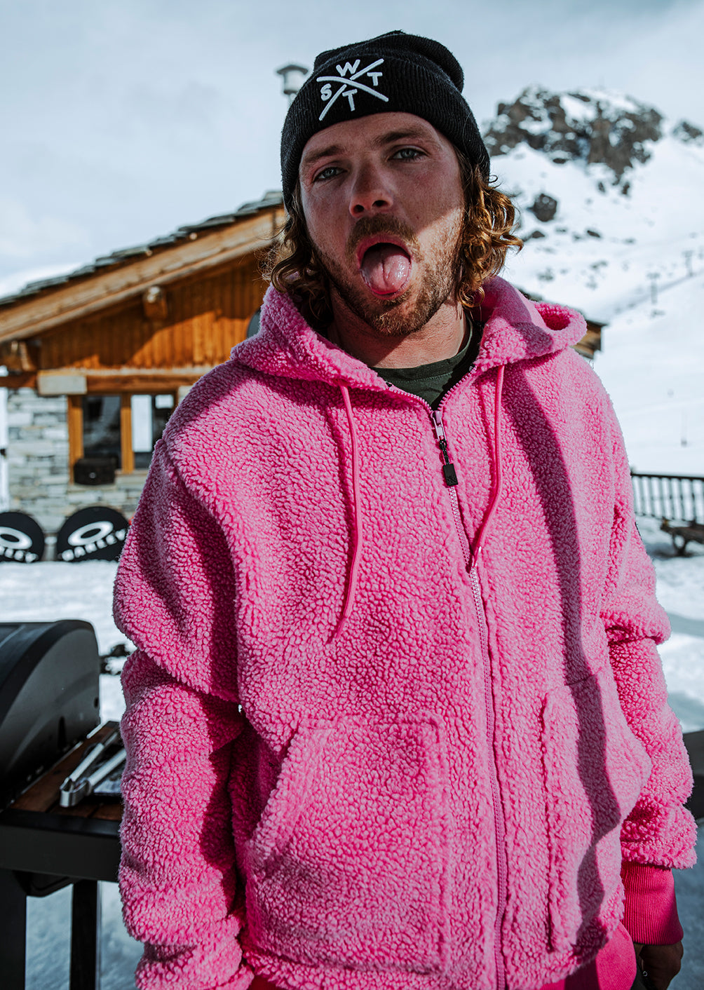 X-Block Kapuzen-Fleece - Rosa