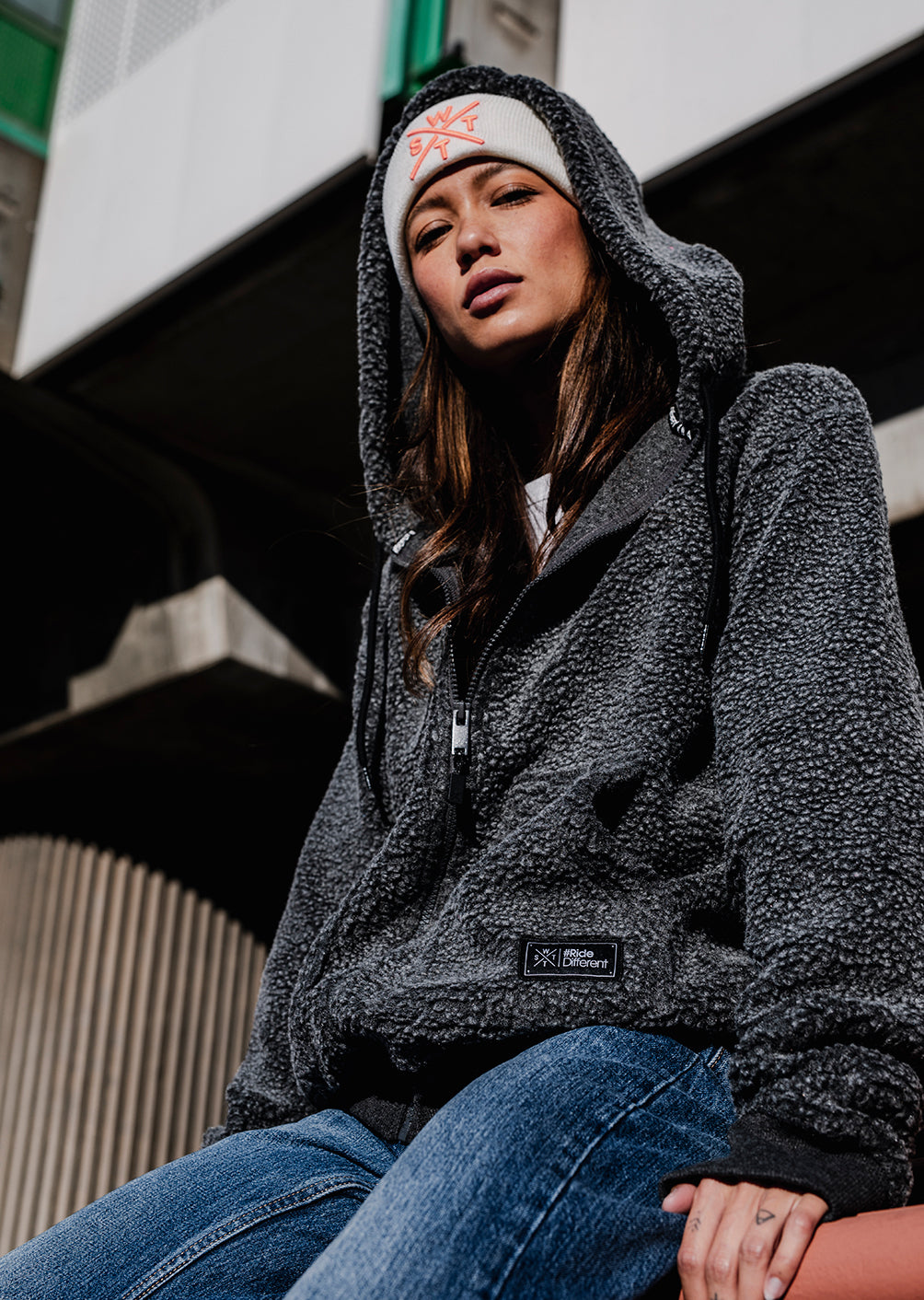 X-Block Kapuzen-Fleece – Schwarz