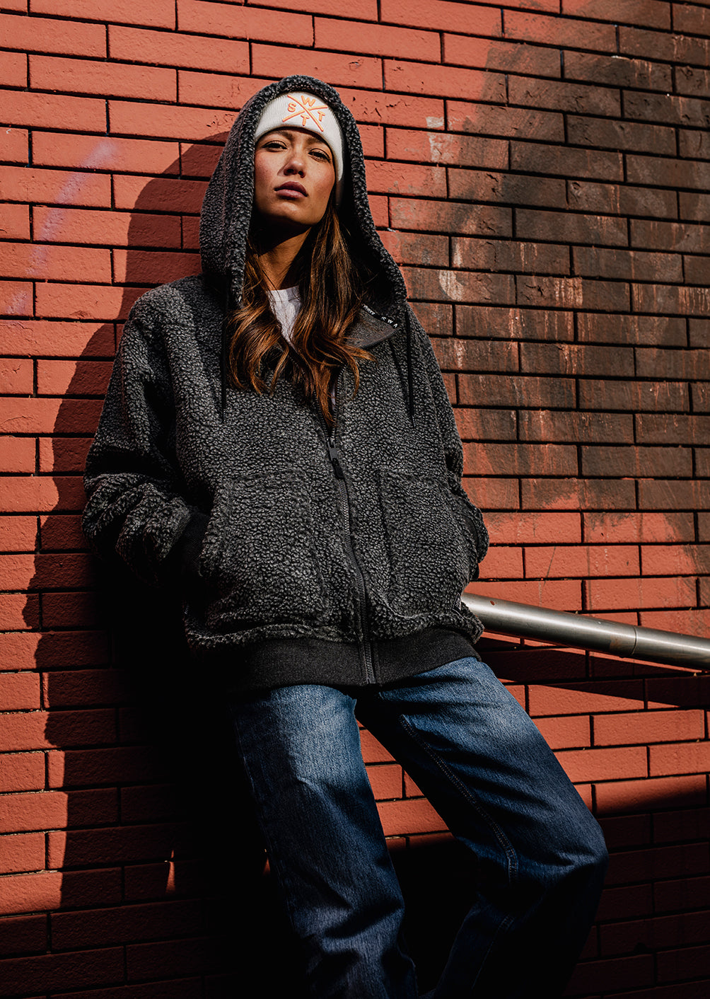 X-Block Kapuzen-Fleece – Schwarz