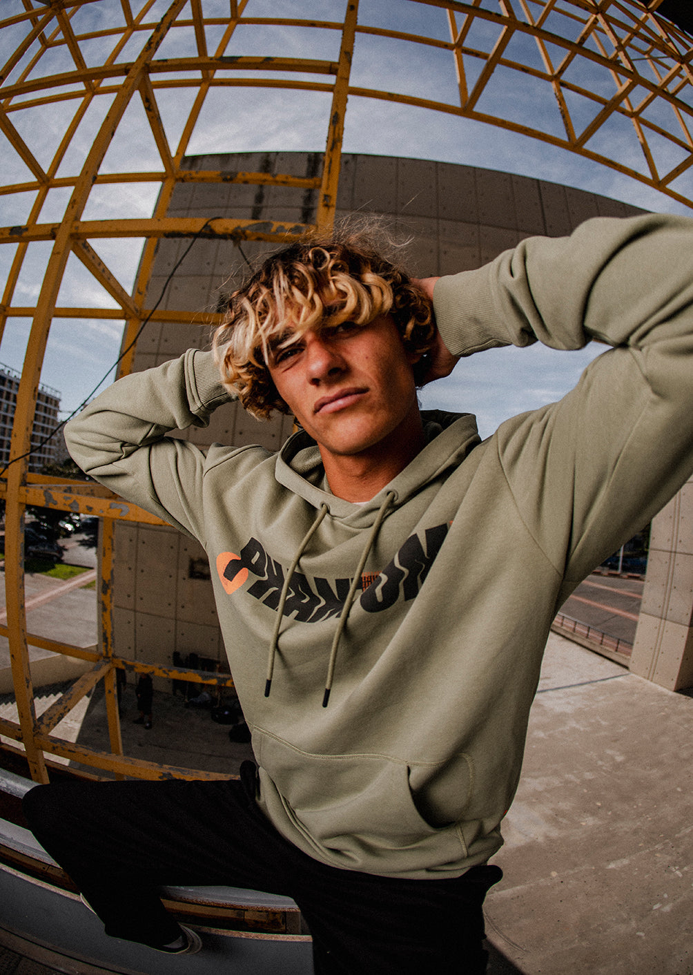 Sweat à capuche X-Falcons - Olive