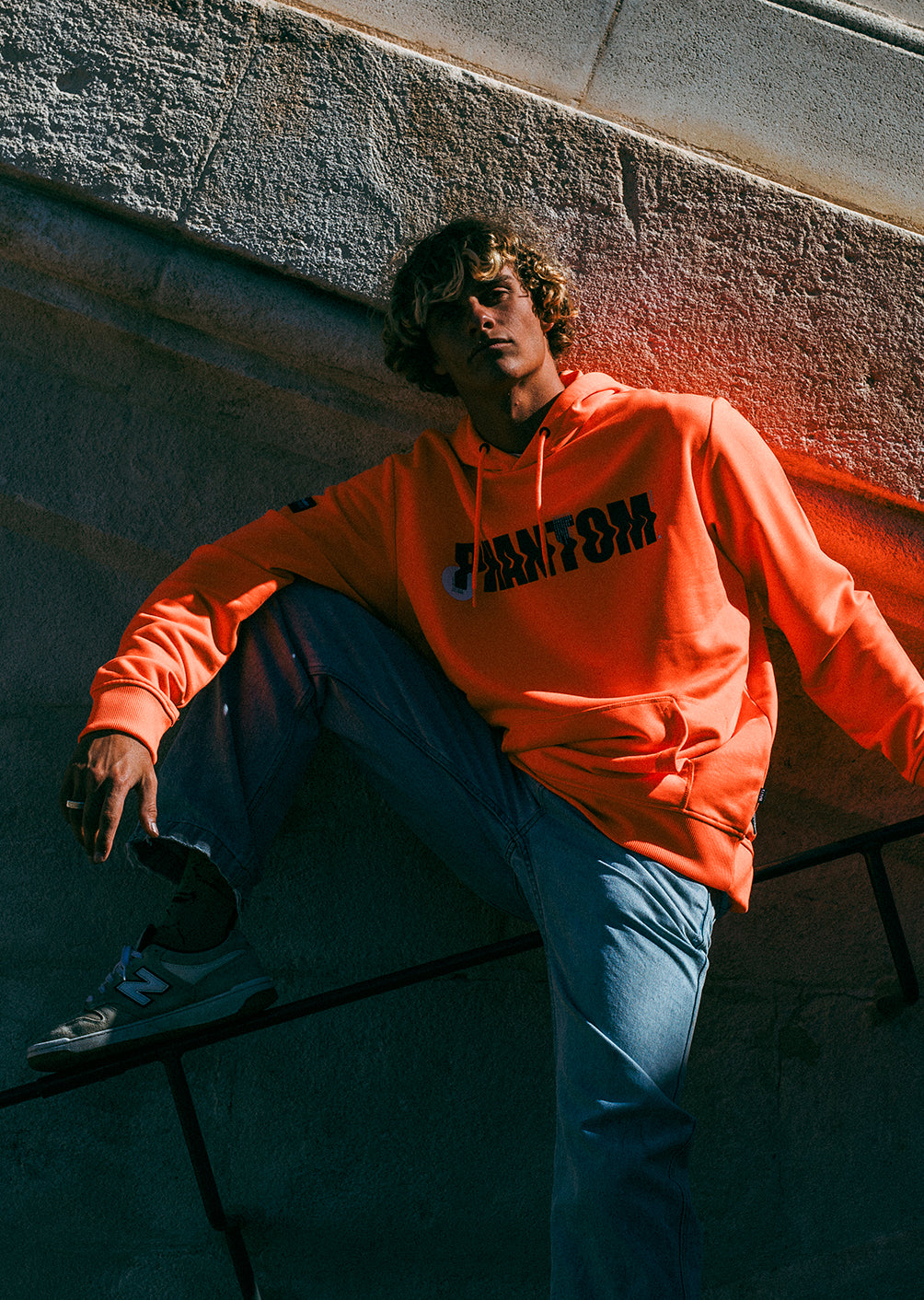 Sweat à capuche X-Falcons - Orange Fluo