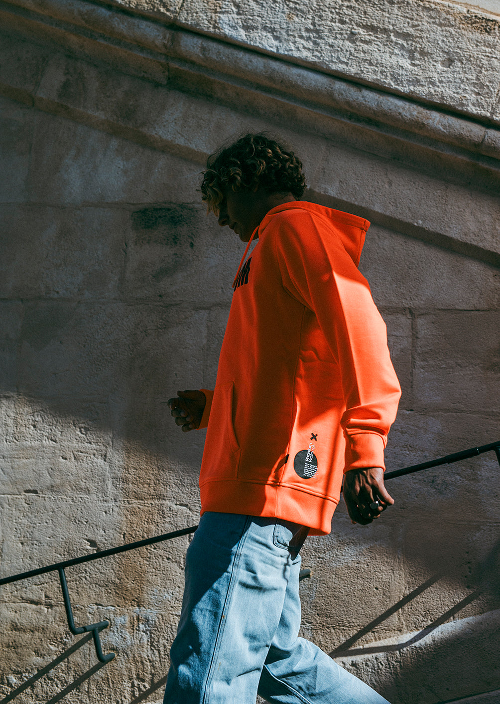 Sweat à capuche X-Falcons - Orange Fluo