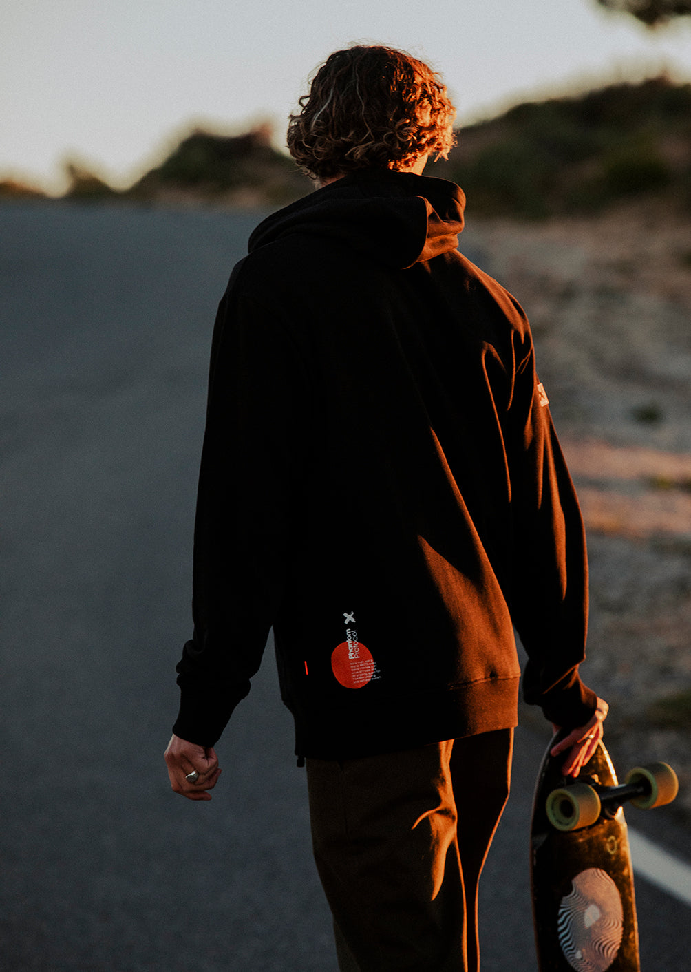 X-Falcons Hoodie - Black and Neon Orange