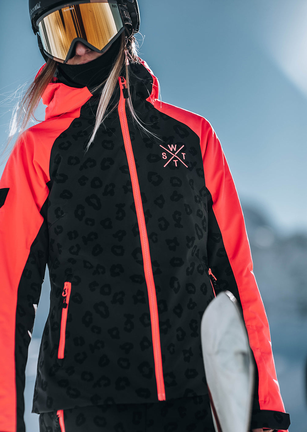Veste de ski X-Ices - Imprimé Léopard Noir