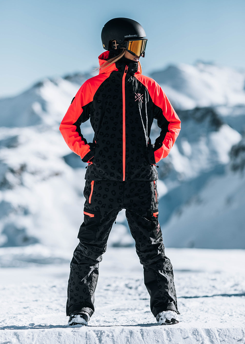 Veste de ski X-Ices - Imprimé Léopard Noir