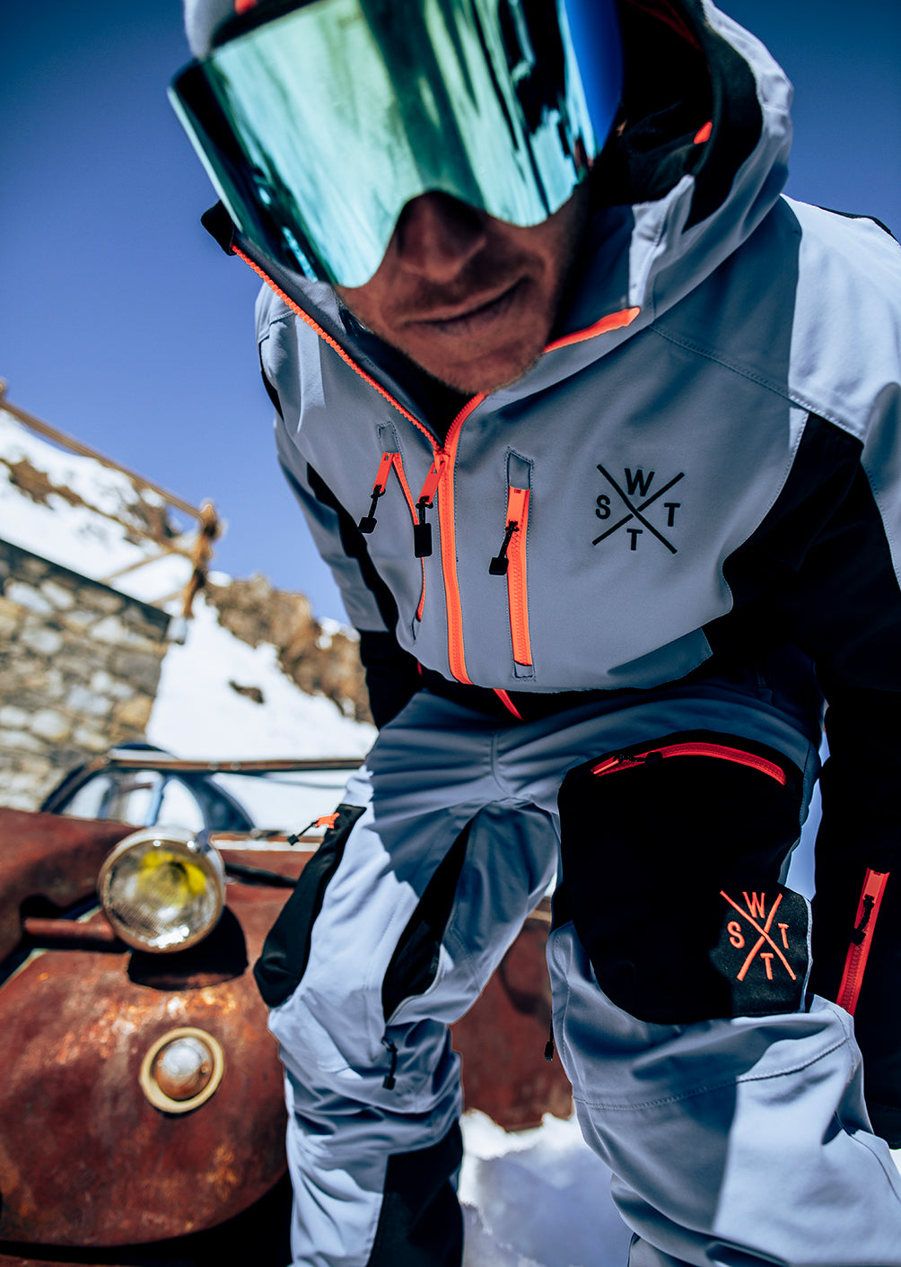 Skihose X-Jib - Blau Grau