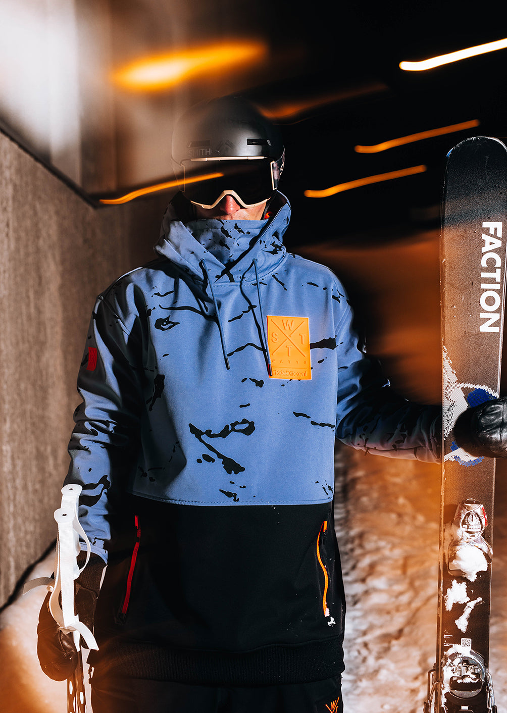 Softshell-Jacke X-Motion – Tarnmuster Blaugrau und Schwarz
