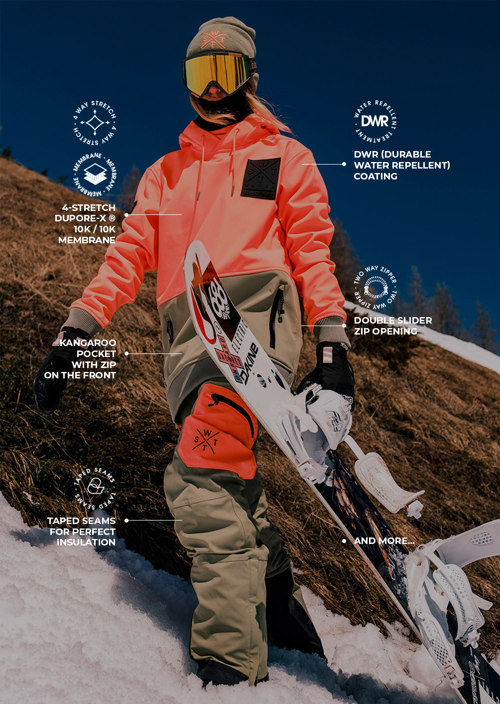 XMOTION Ski Jacket - Fluorescent Coral | WATTS – Watts-team