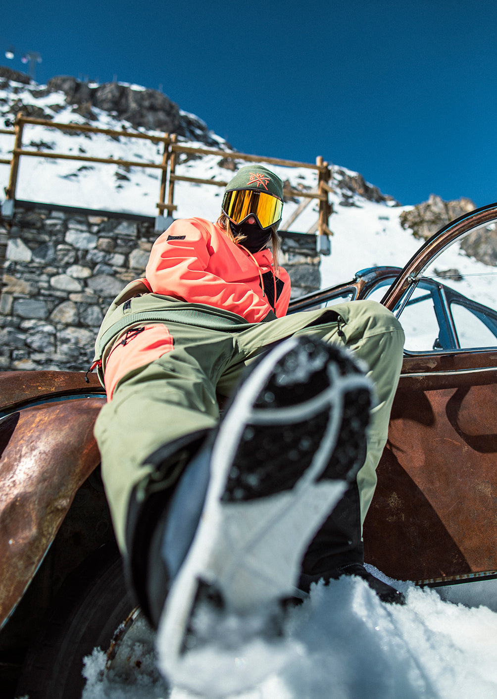 Veste de ski XMOTION - Corail Fluo