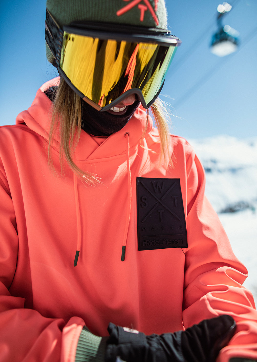 Veste de ski XMOTION - Corail Fluo