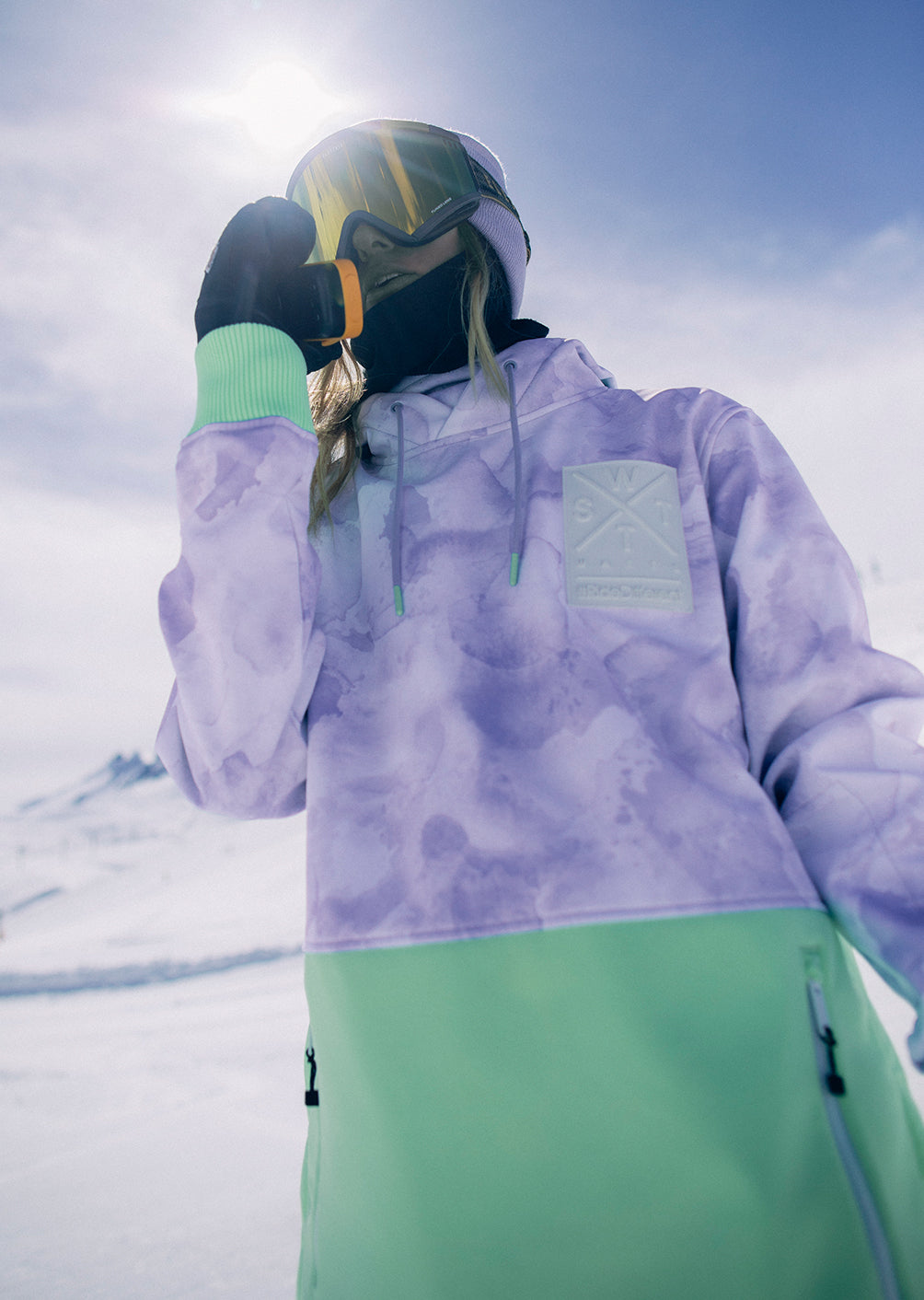 Veste de ski XMOTION - Bleu Gris Tie and Dye