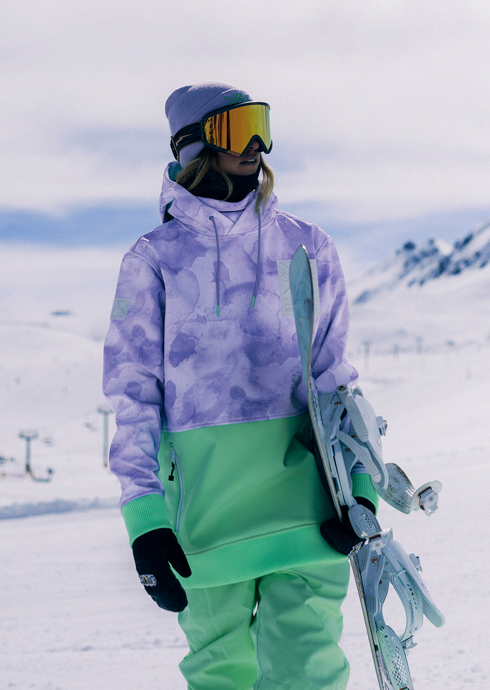 Veste de ski XMOTION - Bleu Gris Tie and Dye