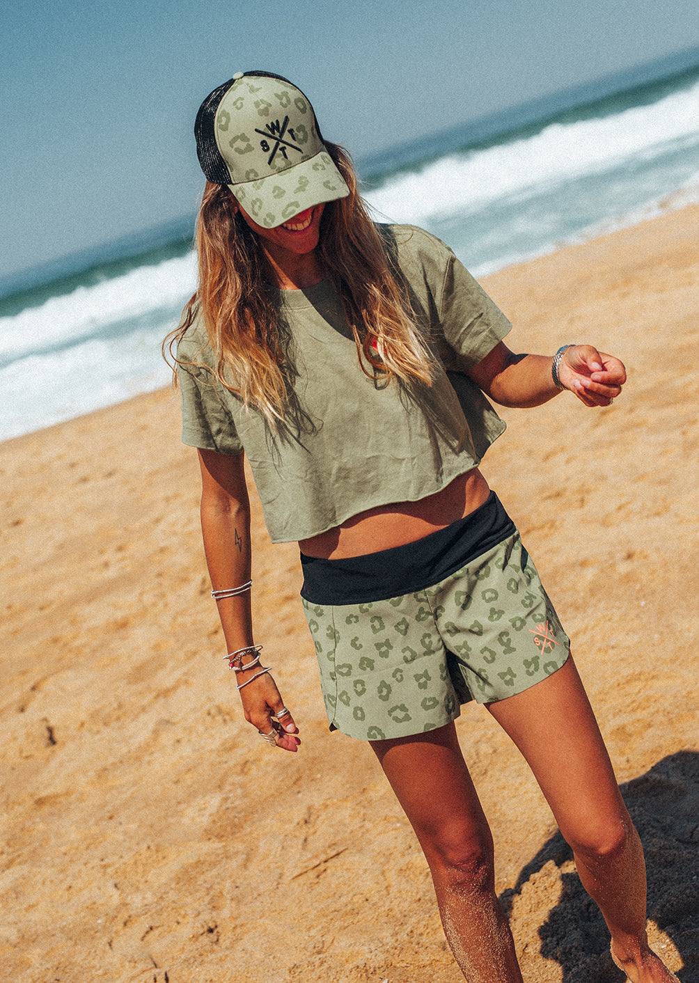 Short de bain X-Reef - Léopard Olive