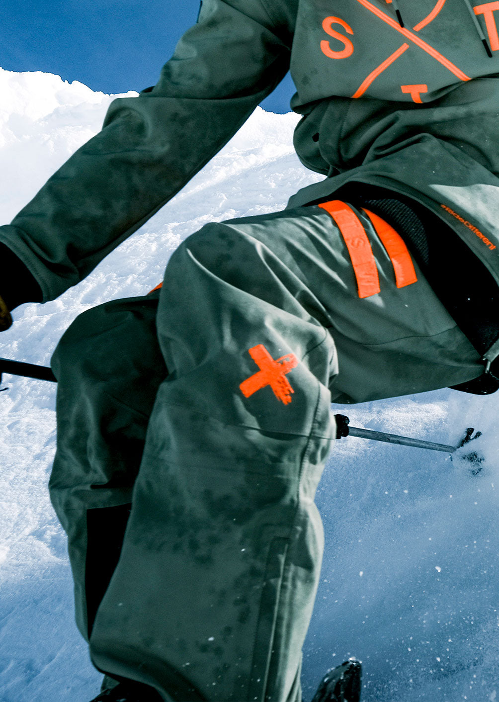 X-Rodeo Ski Pants - Olive Tie and Dye
