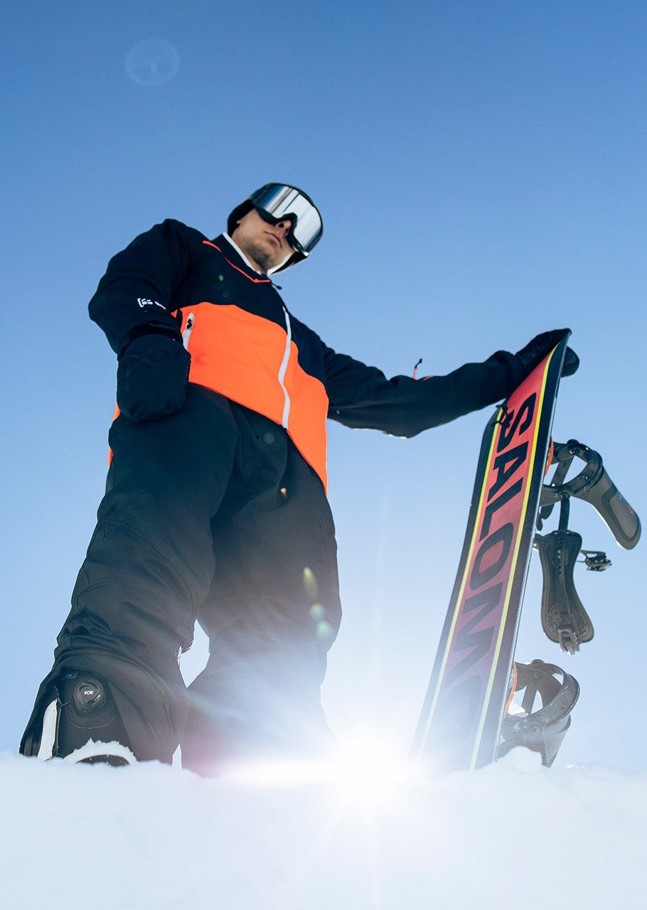 Skijacke X-Temper – Schwarz und Neonorange