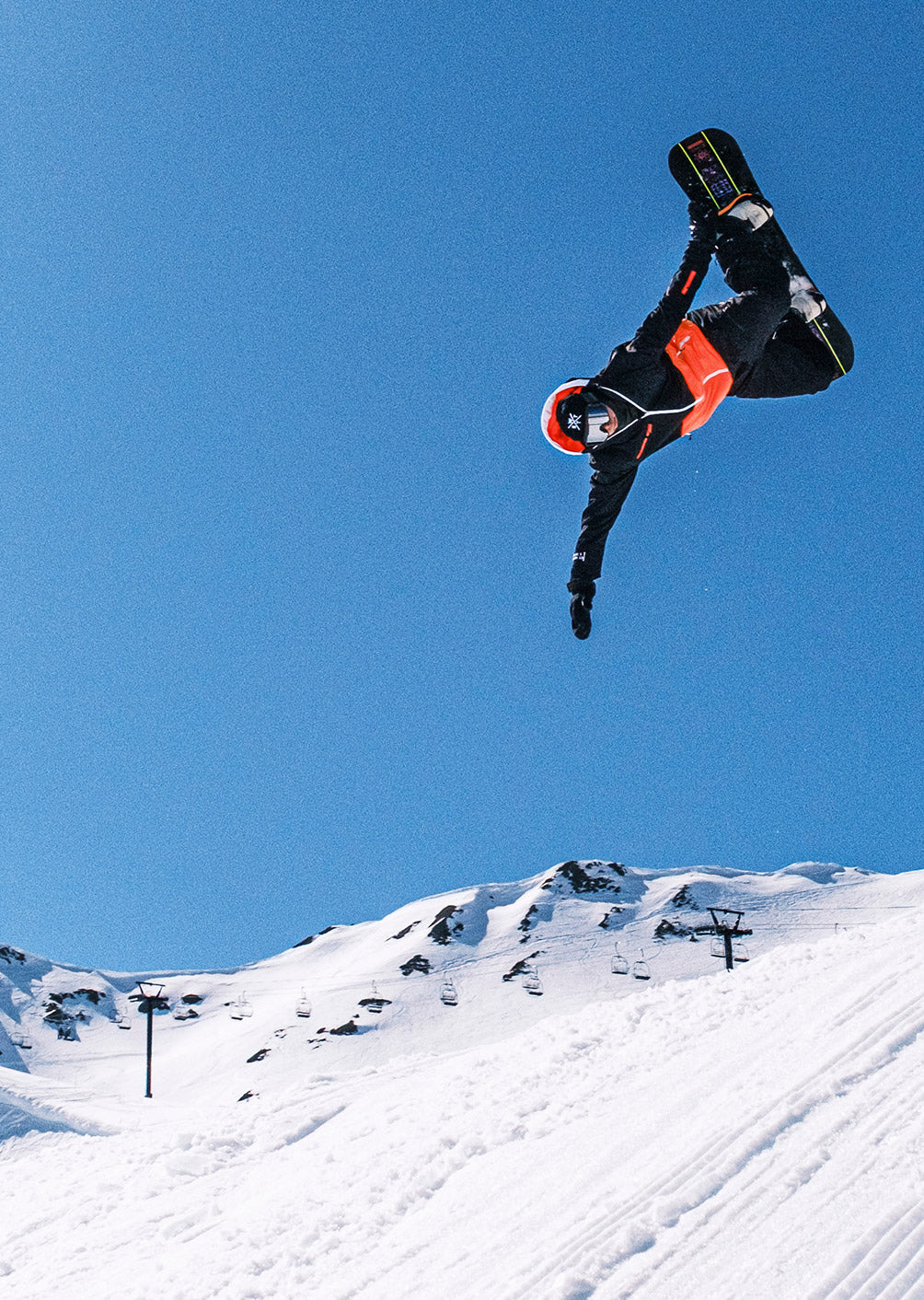 Skijacke X-Temper – Schwarz und Neonorange
