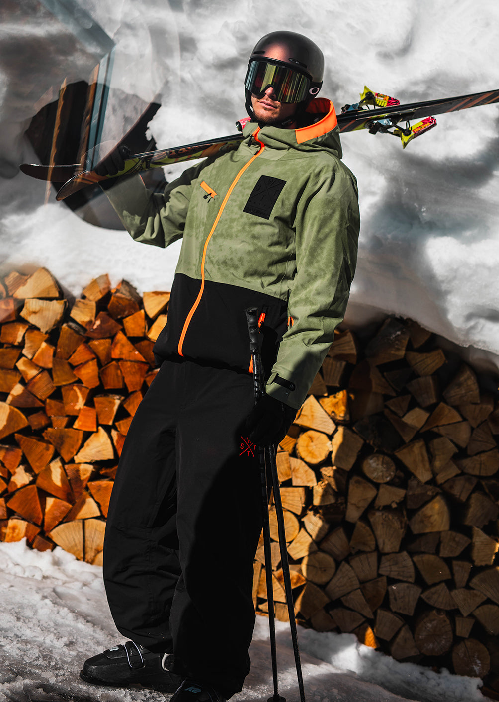Veste de ski X-Temper - Olive Tie and Dye