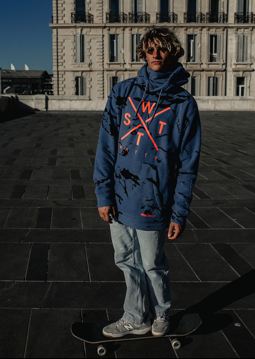 X-Track Fleece Sweatshirt - Blue Grey Camouflage