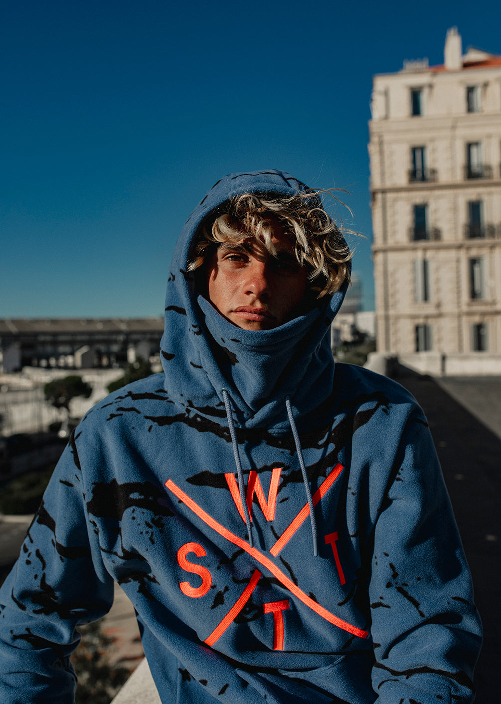 X-Track Fleece Sweatshirt - Blue Grey Camouflage