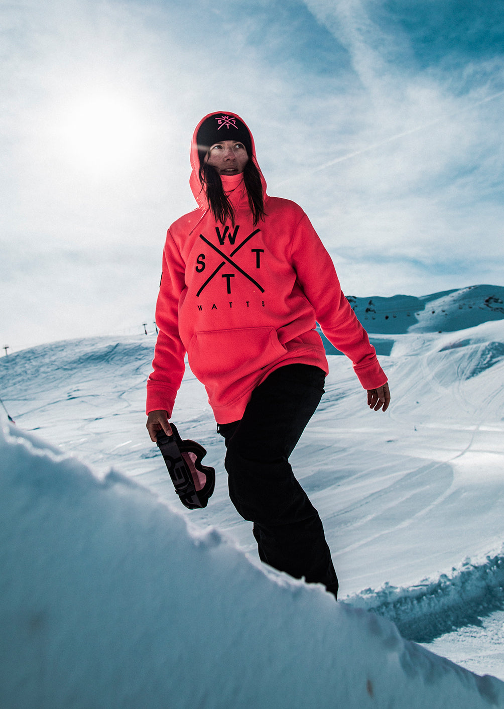 X-Track fleece sweatshirt - Neon Pink