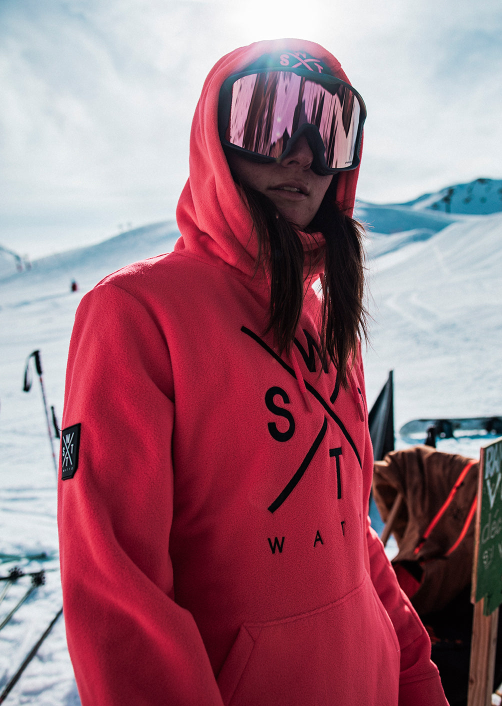 X-Track fleece sweatshirt - Neon Pink