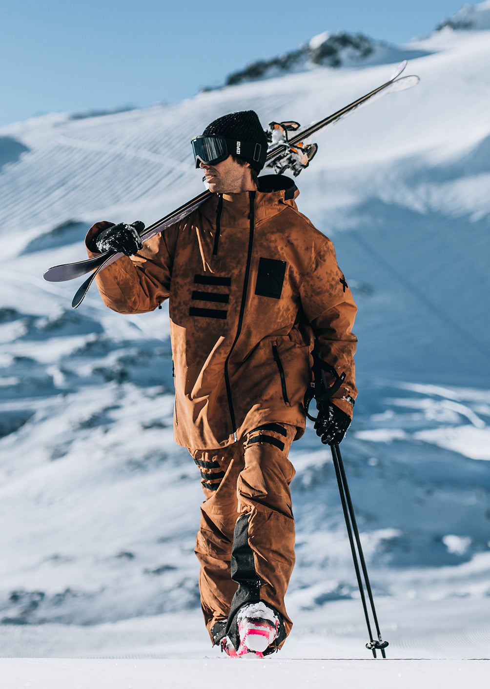 X-Wear X Kevin Rolland Ski Jacket - Brown Tie &amp; Dye