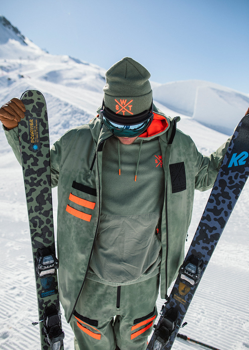 X-Wear Ski Jacket - Olive Tie and Dye