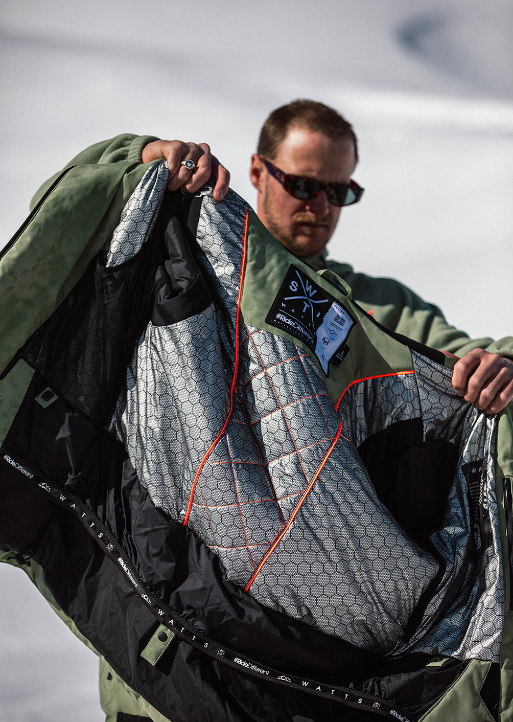 X-Wear Ski Jacket - Olive Tie and Dye