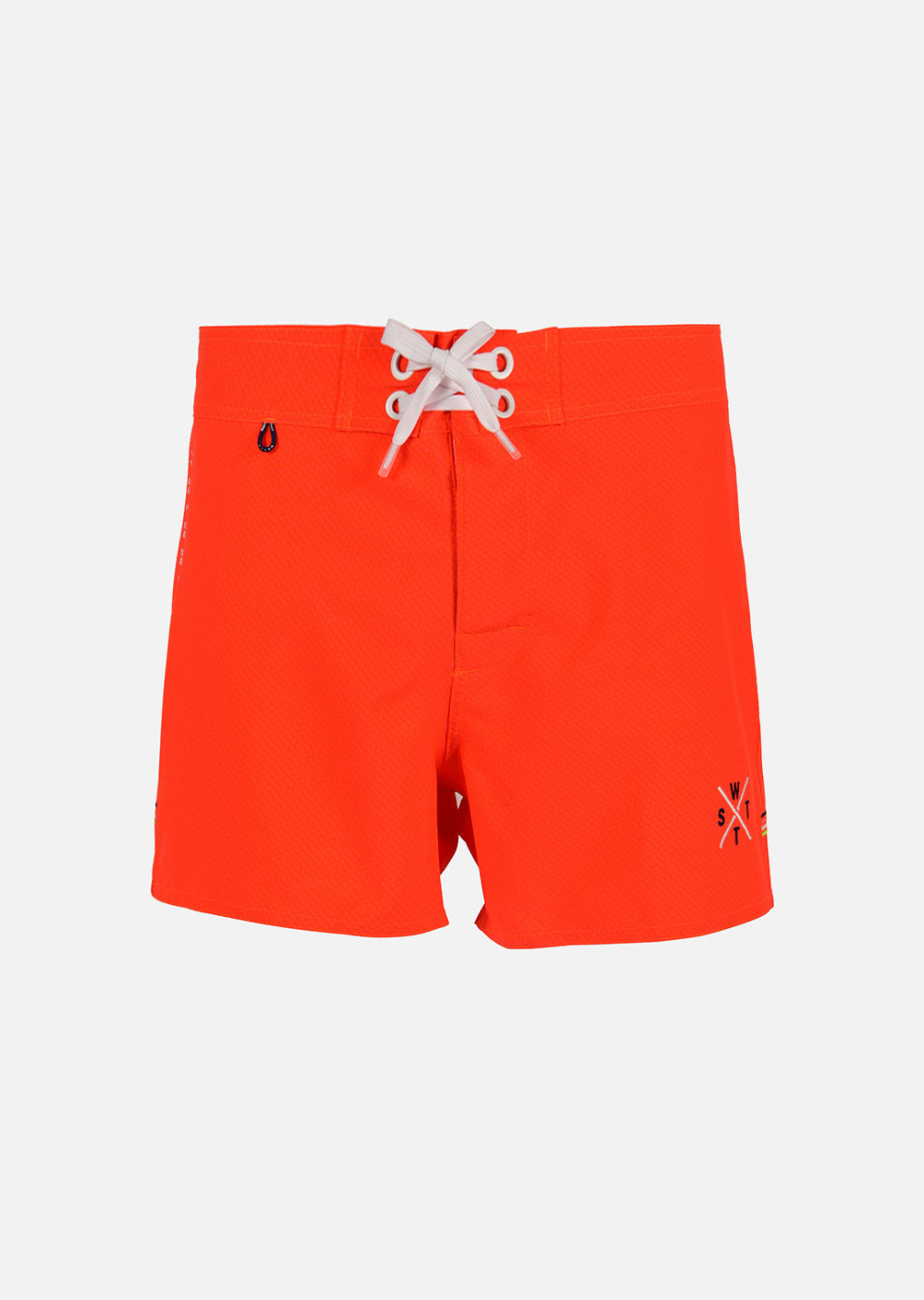 Short de bain uni orange fluo taille S à XXL