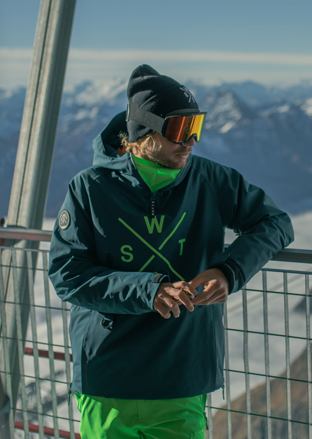 WATTS Watts GAMMA - Veste ski Homme vert/bleu - Private Sport Shop
