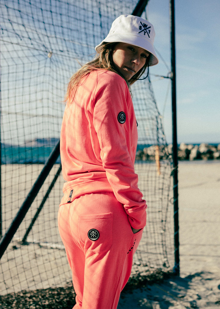 Sweat col rond Switch - Rose Fluo