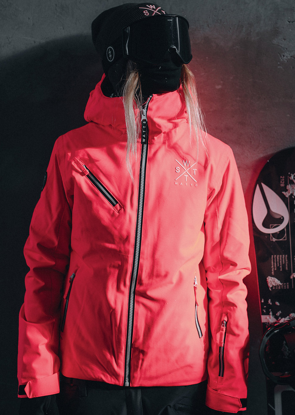 manteau ski rose femme