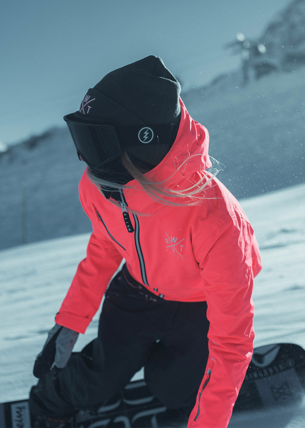 manteau de ski femme fluo