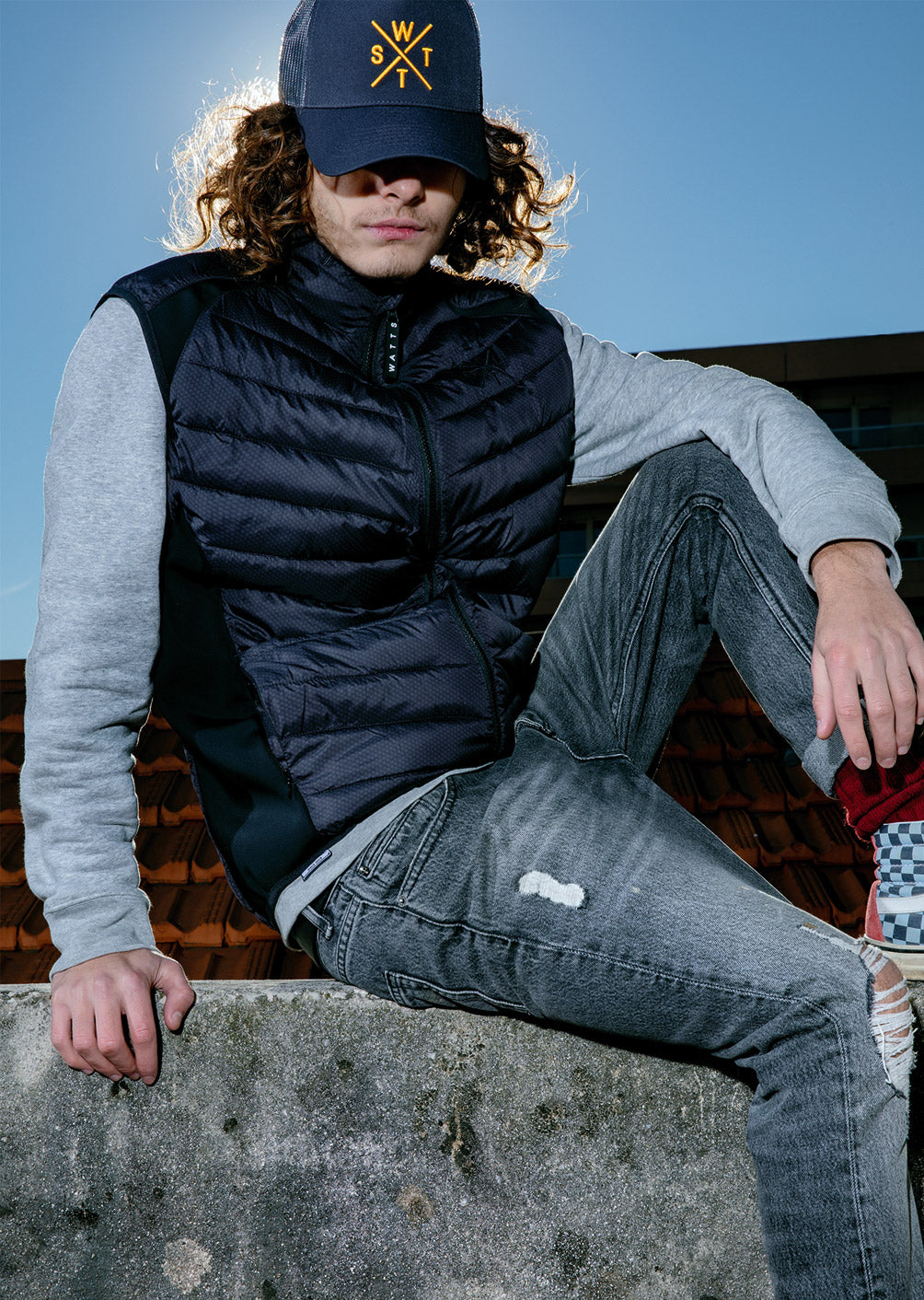 Sleeveless Flame Jacket - Carbon Gray 
